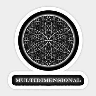 MultiDimensional Flower of Life - On the Back of Sticker